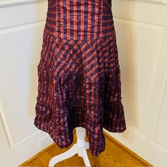 Nicole Miller Collection Vintage 90's Shimmering Strapless Corset Mini Dress 10 - Picture 4 of 10